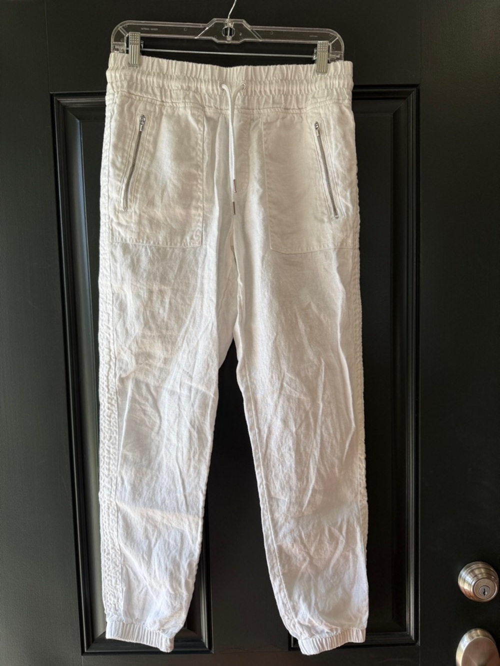 Athleta Cabo White Linen Pull-On Jogger 
Pants Size 4 - Picture 2 of 14